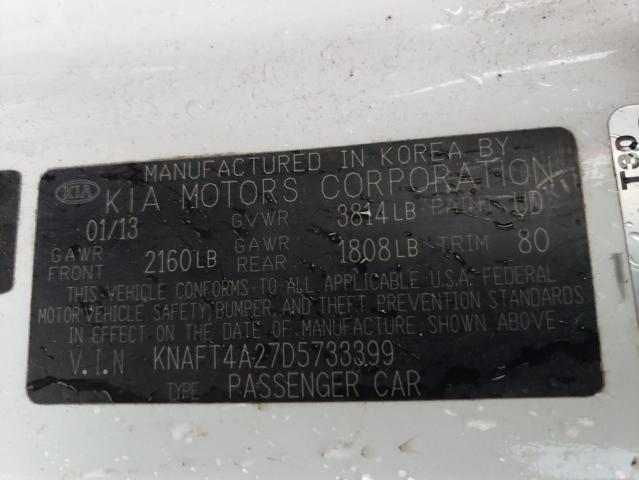 Photo 11 VIN: KNAFT4A27D5733399 - KIA FORTE LX 