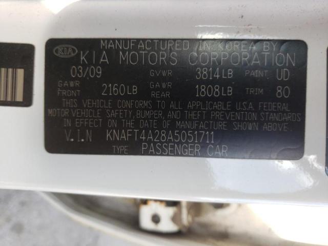 Photo 9 VIN: KNAFT4A28A5051711 - KIA FORTE LX 