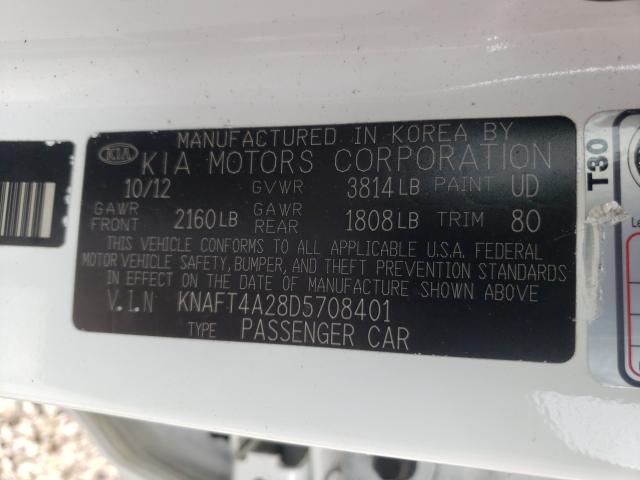 Photo 9 VIN: KNAFT4A28D5708401 - KIA FORTE LX 