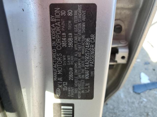 Photo 9 VIN: KNAFT4A29D5724896 - KIA FORTE LX 