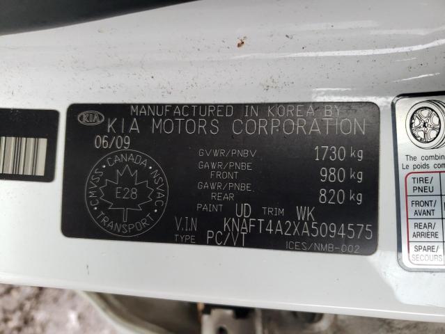 Photo 9 VIN: KNAFT4A2XA5094575 - KIA FORTE LX 