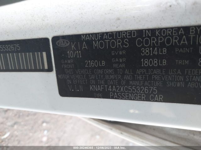 Photo 8 VIN: KNAFT4A2XC5532675 - KIA FORTE 