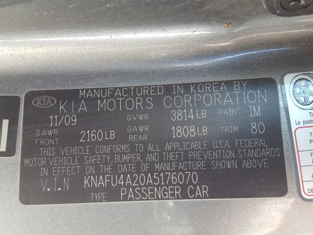 Photo 9 VIN: KNAFU4A20A5176070 - KIA FORTE EX 