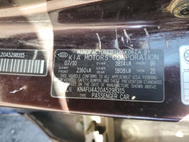 Photo 11 VIN: KNAFU4A20A5298315 - KIA FORTE 