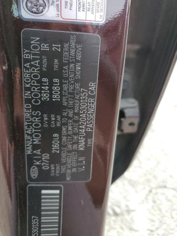 Photo 11 VIN: KNAFU4A20A5301357 - KIA FORTE EX 