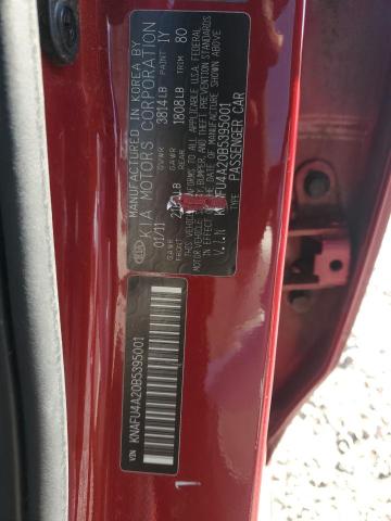 Photo 11 VIN: KNAFU4A20B5395001 - KIA FORTE EX 