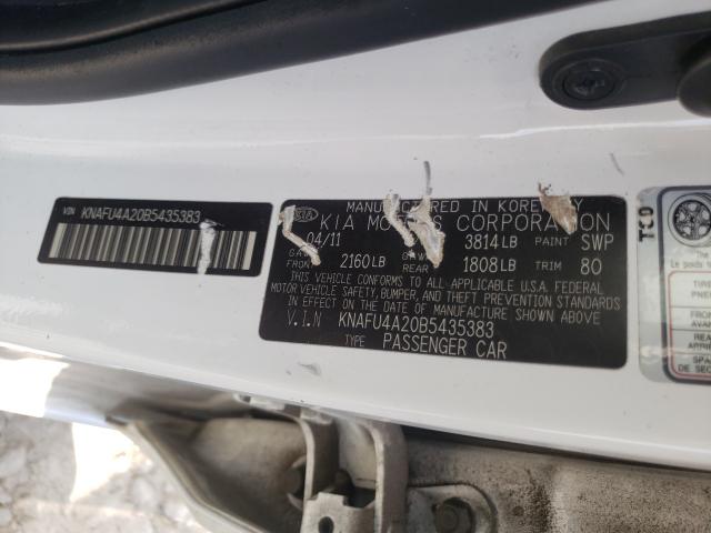 Photo 9 VIN: KNAFU4A20B5435383 - KIA FORTE EX 