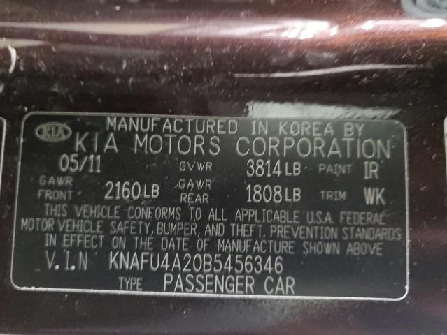 Photo 13 VIN: KNAFU4A20B5456346 - KIA FORTE EX 