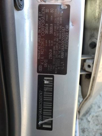 Photo 12 VIN: KNAFU4A20C5503747 - KIA FORTE EX 