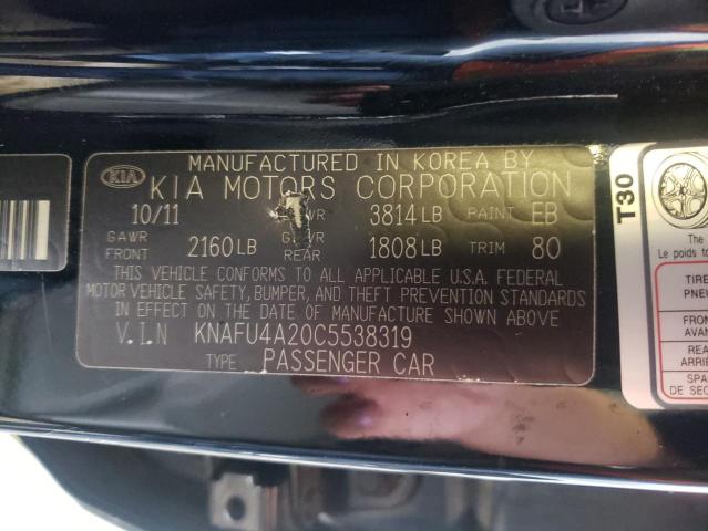 Photo 9 VIN: KNAFU4A20C5538319 - KIA FORTE EX 