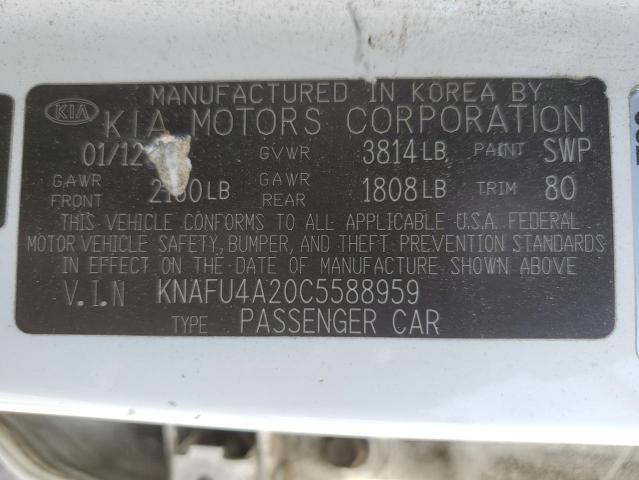 Photo 11 VIN: KNAFU4A20C5588959 - KIA FORTE EX 