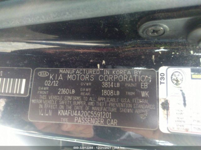 Photo 8 VIN: KNAFU4A20C5591201 - KIA FORTE 