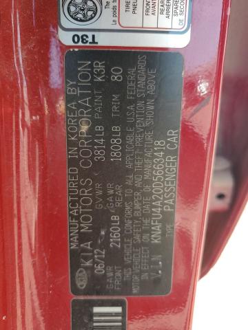 Photo 12 VIN: KNAFU4A20D5663418 - KIA FORTE 