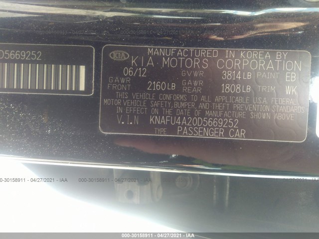 Photo 8 VIN: KNAFU4A20D5669252 - KIA FORTE 