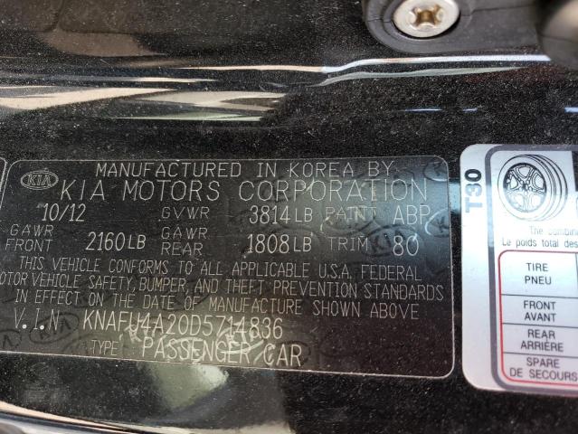 Photo 11 VIN: KNAFU4A20D5714836 - KIA FORTE EX 