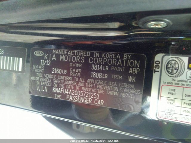 Photo 8 VIN: KNAFU4A20D5721253 - KIA FORTE 