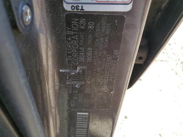 Photo 11 VIN: KNAFU4A20D5731197 - KIA FORTE EX 