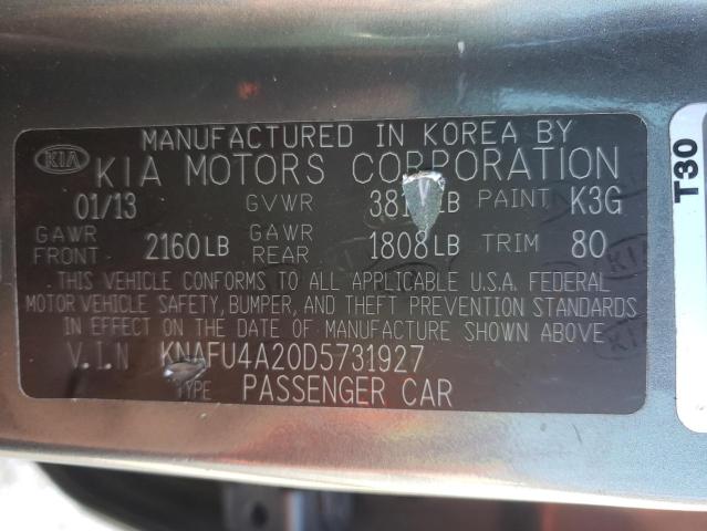 Photo 9 VIN: KNAFU4A20D5731927 - KIA FORTE EX 