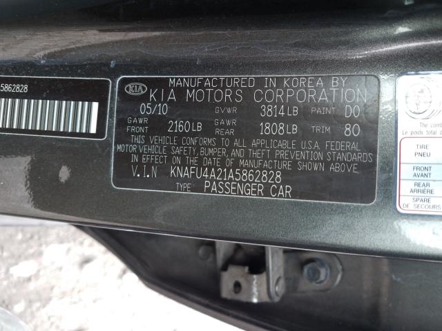 Photo 9 VIN: KNAFU4A21A5862828 - KIA FORTE EX 