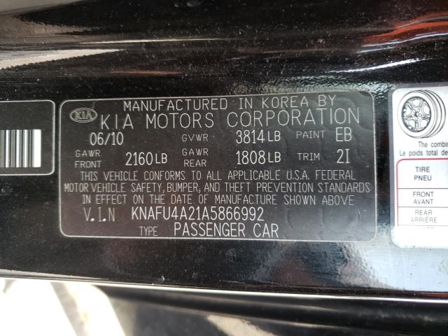 Photo 9 VIN: KNAFU4A21A5866992 - KIA FORTE EX 