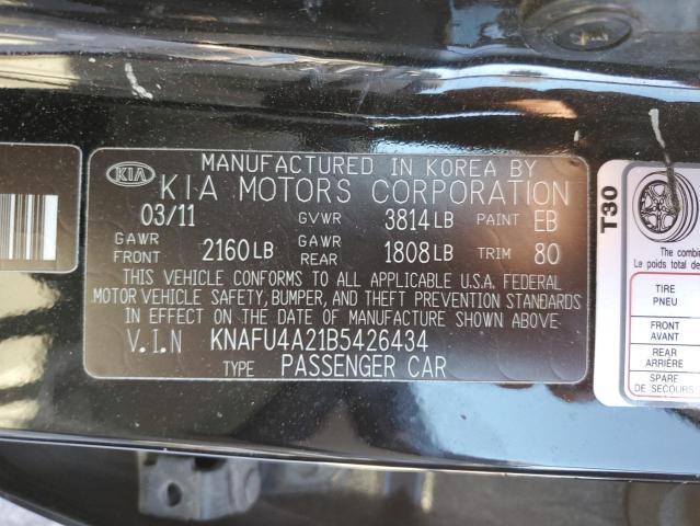 Photo 11 VIN: KNAFU4A21B5426434 - KIA FORTE EX 