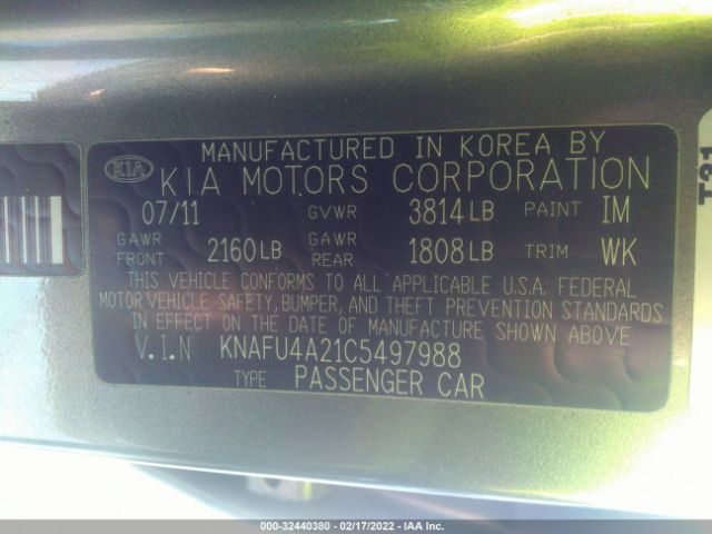 Photo 8 VIN: KNAFU4A21C5497988 - KIA FORTE 