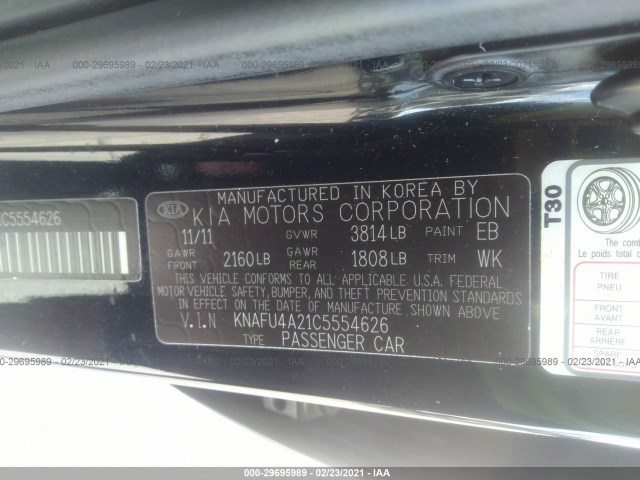 Photo 8 VIN: KNAFU4A21C5554626 - KIA FORTE 