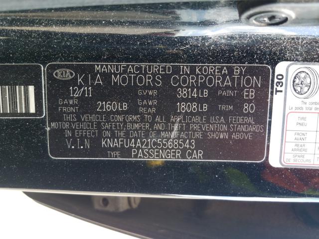 Photo 9 VIN: KNAFU4A21C5568543 - KIA FORTE EX 