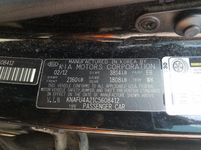 Photo 9 VIN: KNAFU4A21C5608412 - KIA FORTE EX 