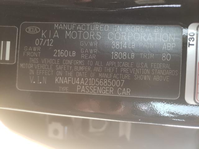 Photo 9 VIN: KNAFU4A21D5685007 - KIA FORTE EX 