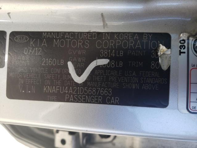 Photo 11 VIN: KNAFU4A21D5687663 - KIA FORTE EX 