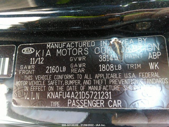 Photo 8 VIN: KNAFU4A21D5721231 - KIA FORTE 