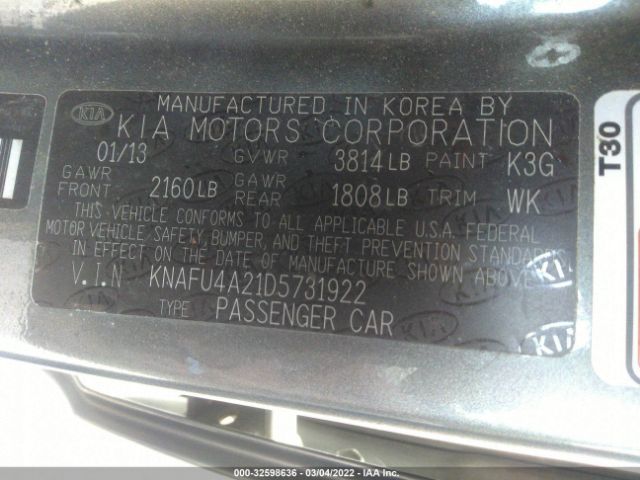 Photo 8 VIN: KNAFU4A21D5731922 - KIA FORTE 