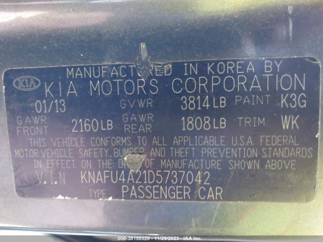 Photo 8 VIN: KNAFU4A21D5737042 - KIA FORTE 