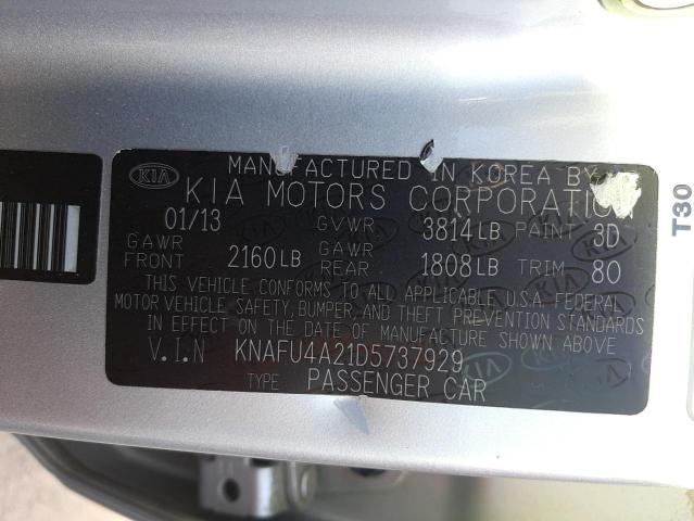 Photo 9 VIN: KNAFU4A21D5737929 - KIA FORTE EX 