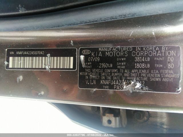 Photo 8 VIN: KNAFU4A22A5107042 - KIA FORTE 