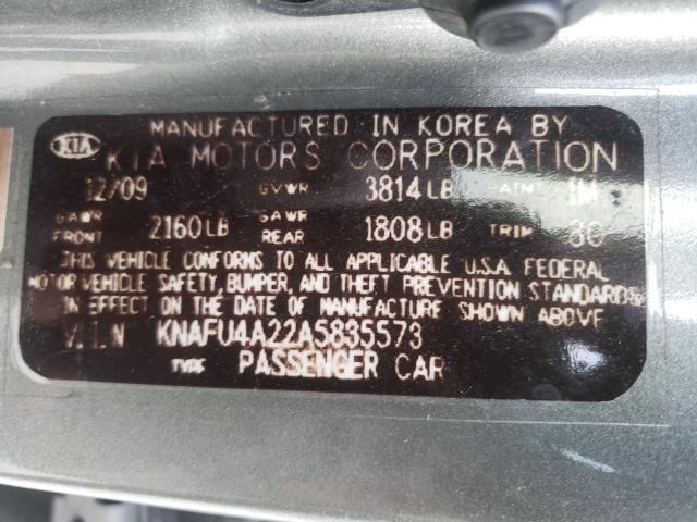 Photo 9 VIN: KNAFU4A22A5835573 - KIA FORTE EX 