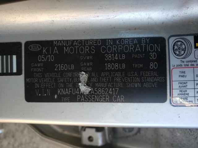 Photo 9 VIN: KNAFU4A22A5862417 - KIA FORTE EX 