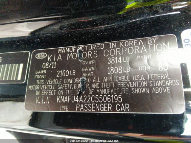 Photo 8 VIN: KNAFU4A22C5506195 - KIA FORTE 