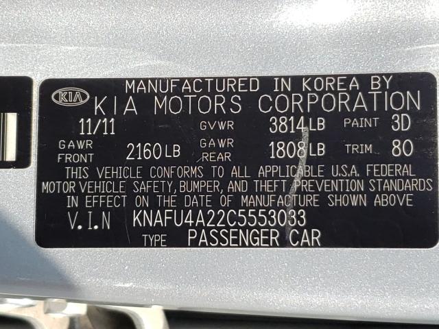 Photo 9 VIN: KNAFU4A22C5553033 - KIA FORTE EX 