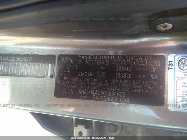 Photo 8 VIN: KNAFU4A22C5634632 - KIA FORTE 