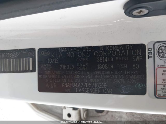 Photo 8 VIN: KNAFU4A22D5716216 - KIA FORTE 