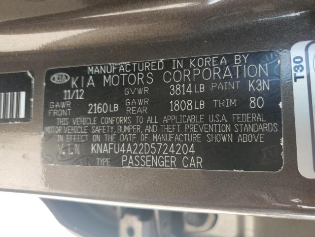 Photo 12 VIN: KNAFU4A22D5724204 - KIA FORTE EX 