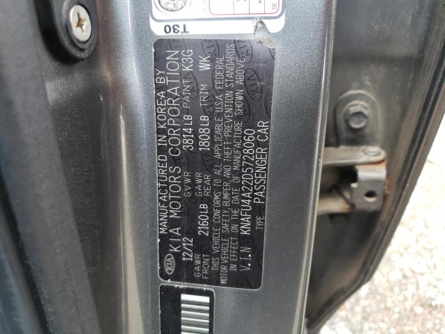 Photo 9 VIN: KNAFU4A22D5728060 - KIA FORTE EX 