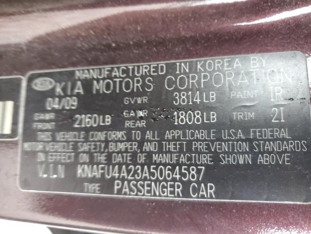 Photo 11 VIN: KNAFU4A23A5064587 - KIA FORTE 