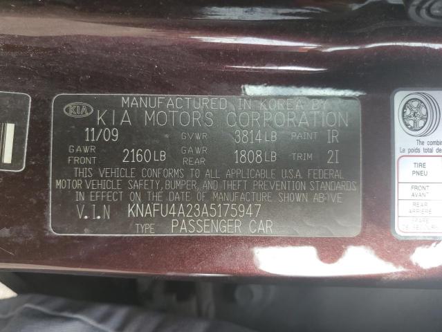 Photo 11 VIN: KNAFU4A23A5175947 - KIA FORTE 