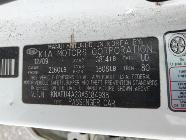 Photo 11 VIN: KNAFU4A23A5184938 - KIA FORTE EX 