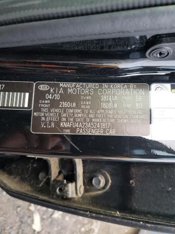 Photo 9 VIN: KNAFU4A23A5241817 - KIA FORTE EX 