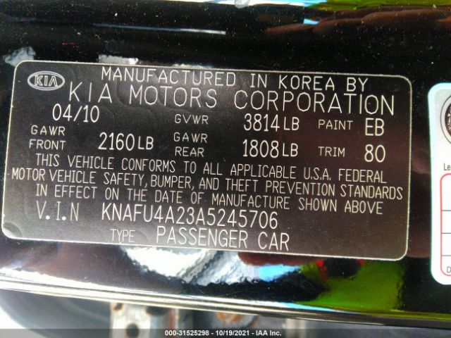 Photo 8 VIN: KNAFU4A23A5245706 - KIA FORTE 