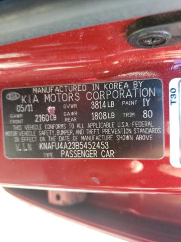 Photo 9 VIN: KNAFU4A23B5452453 - KIA FORTE EX 